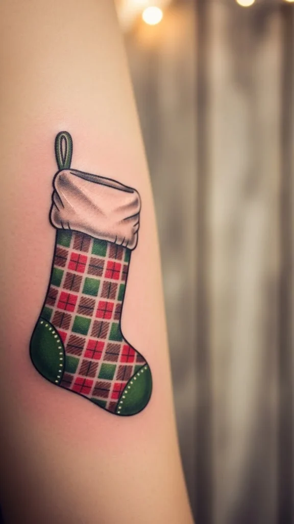 Vintage Plaid Stocking