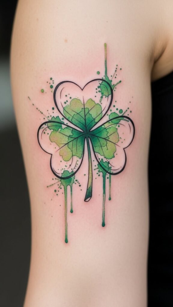 Watercolor-Style Shamrock