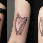 27 Regal Harp Tattoos That Showcase Irish Culture
