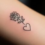 29 Romantic Rose and Heart Tattoos That Enhance Symbolism