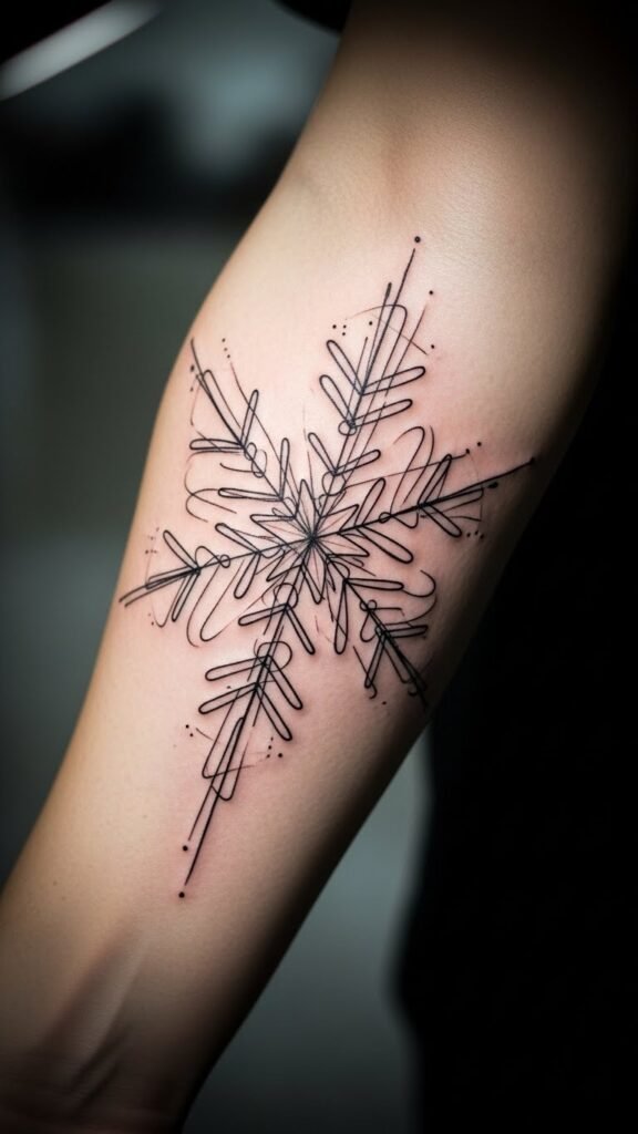 Abstract Snowflake Lines