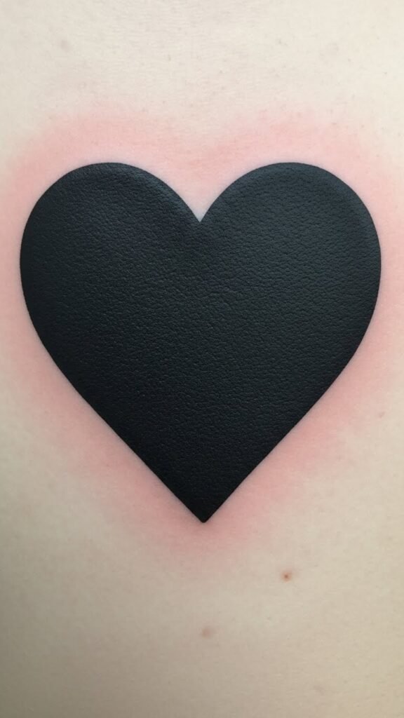 Blackwork Heart Tattoo