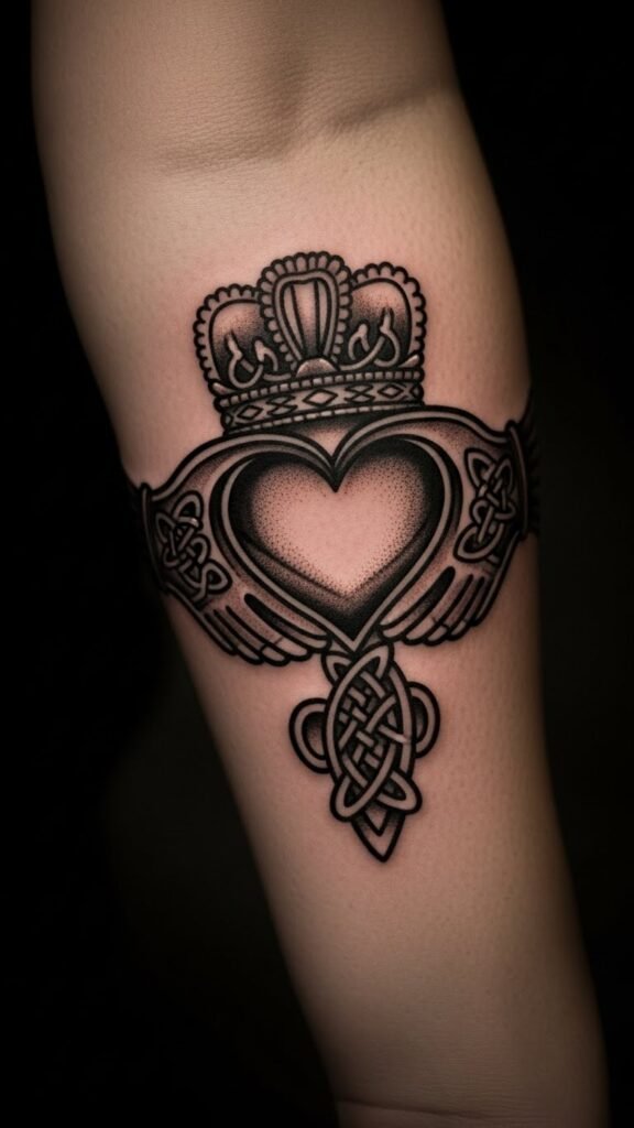 Bold Outline Claddagh