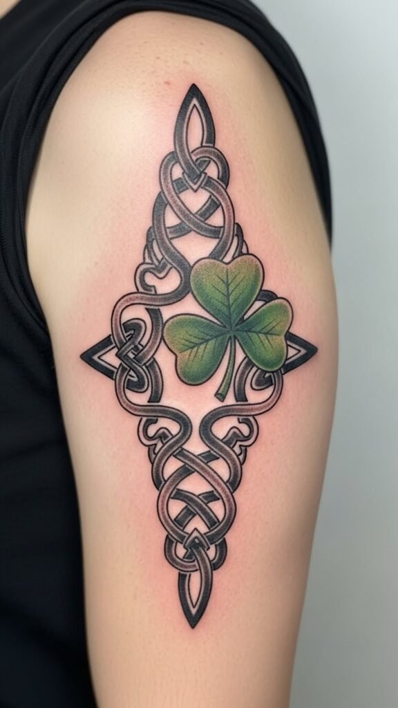 Celtic Cross and Shamrock Combo