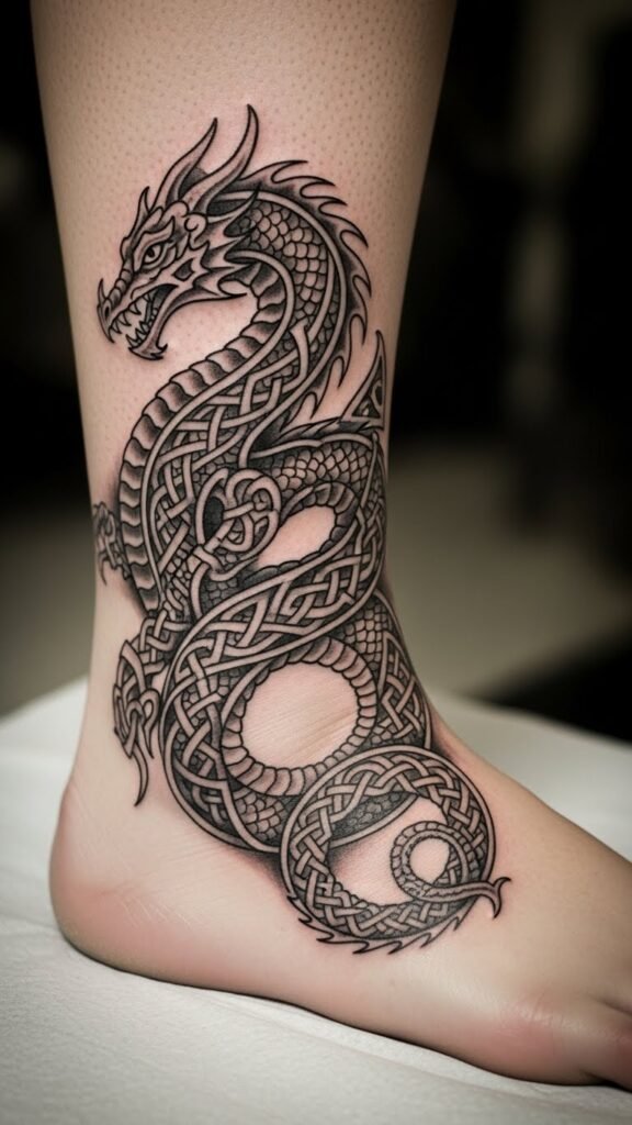 Celtic Dragon Ankle Wrap