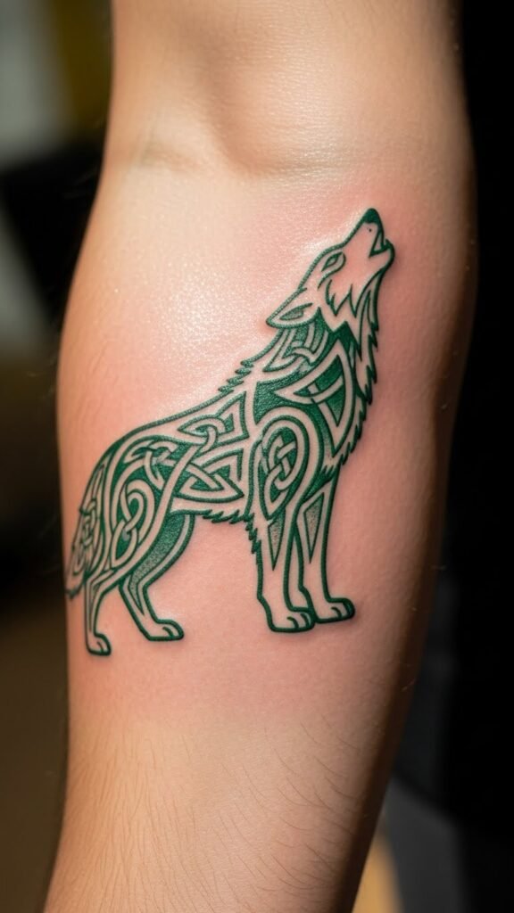 Celtic Wolf Outline