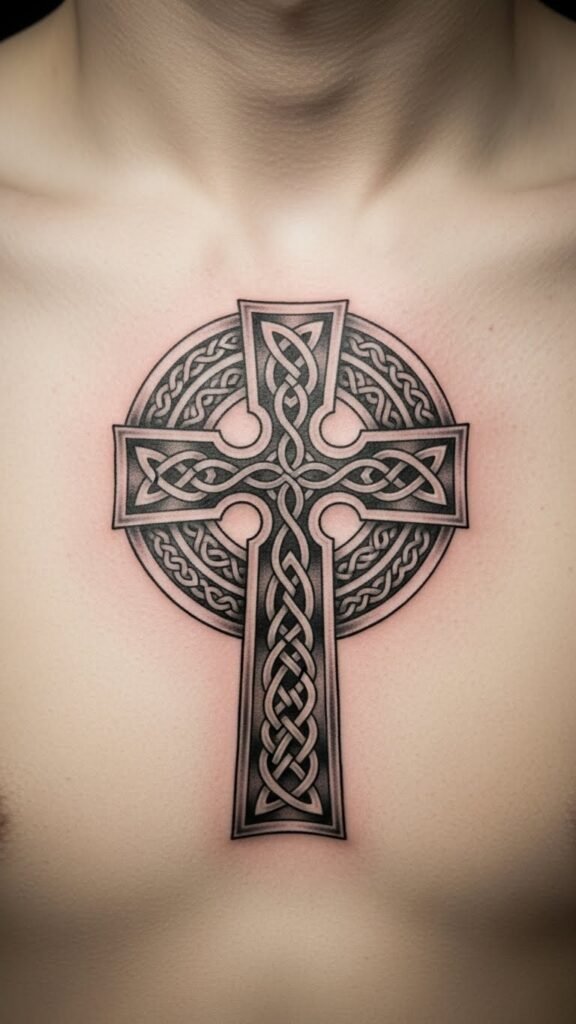 Chest-Centered Celtic Cross