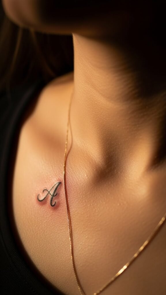 Child’s Initial Near the Heart