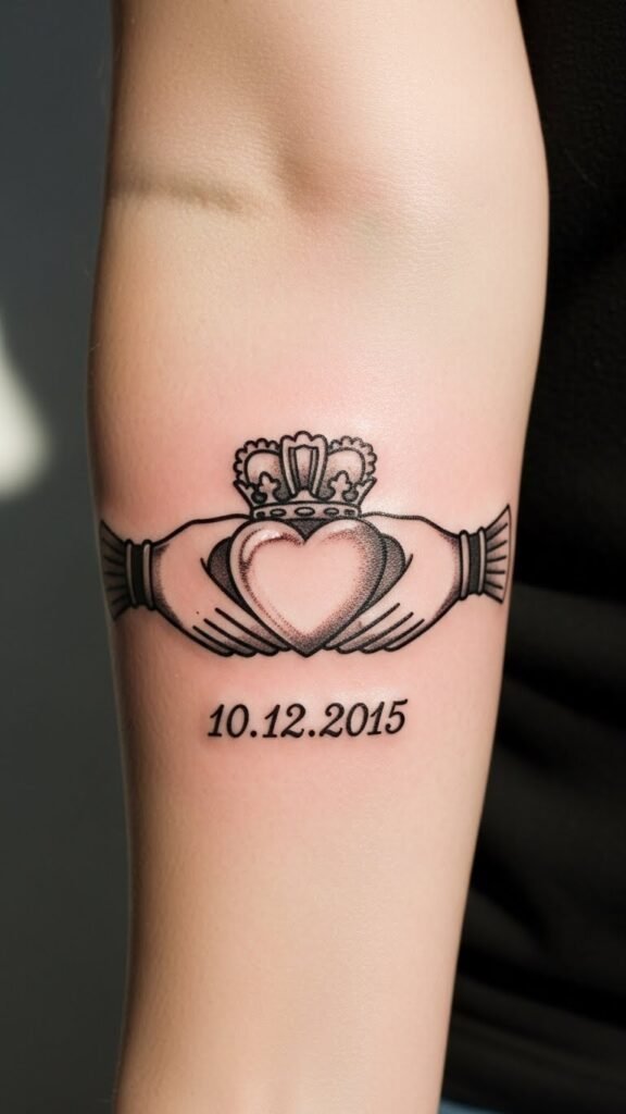 Claddagh with Date Detail