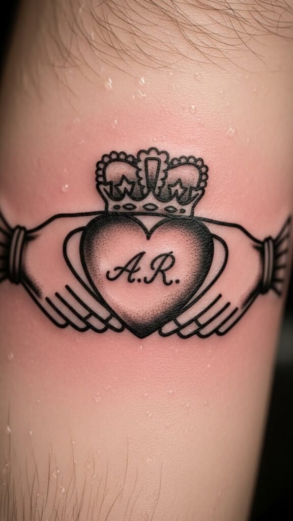 Claddagh with Initials