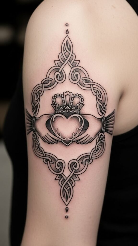 Claddagh with Irish Heritage Touch