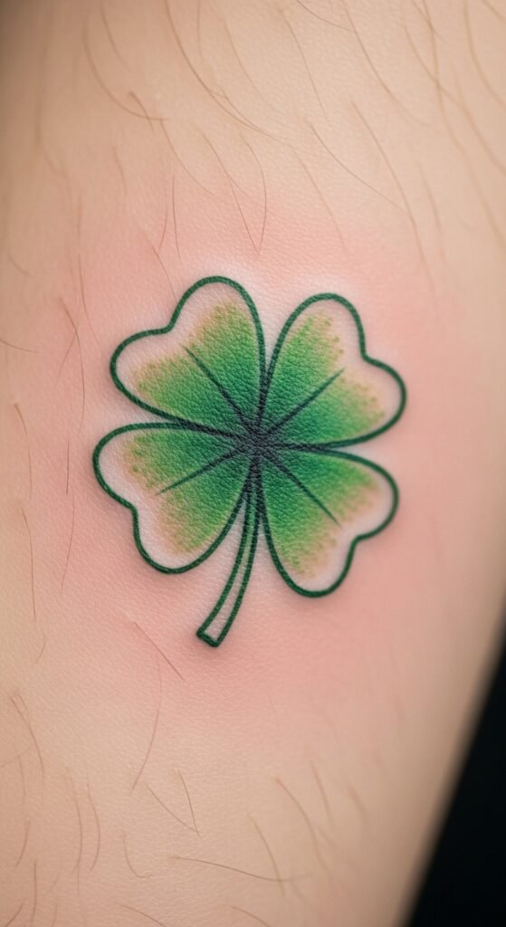Clover with Soft Green Fill