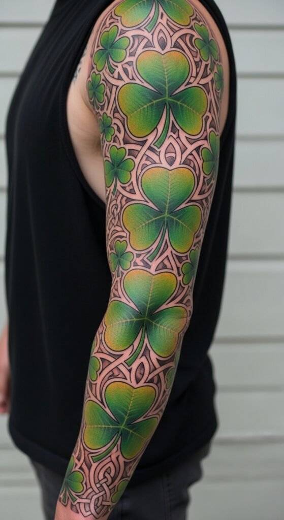 Color Gradient Shamrock Sleeve