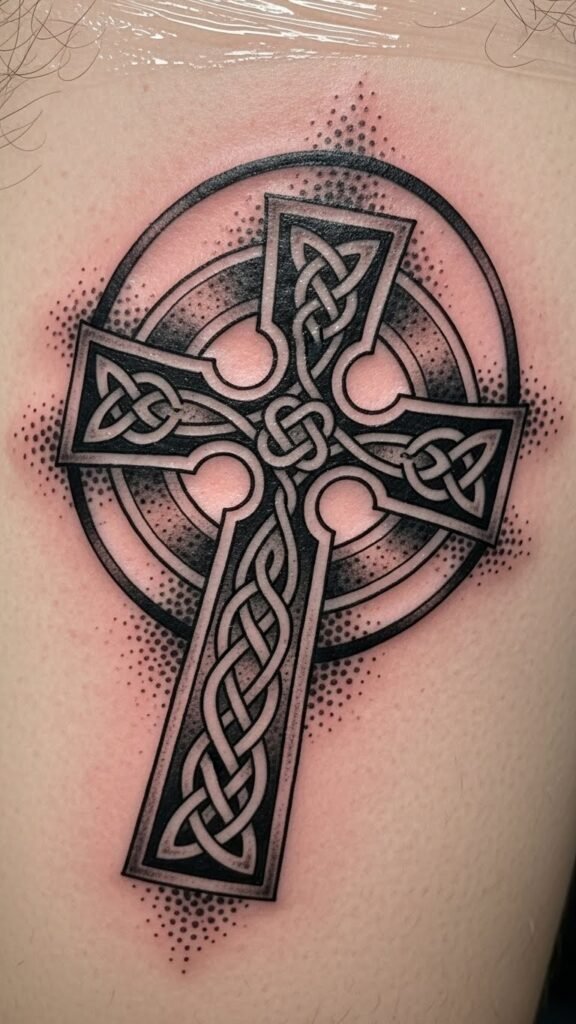 Cross With Dotwork Texture