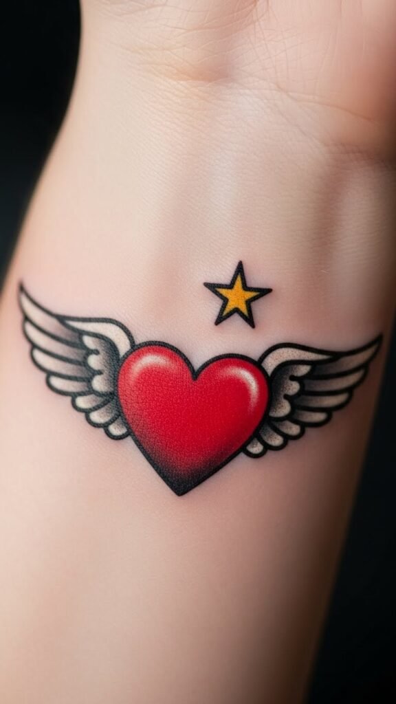 Cupid Heart Paired with Star