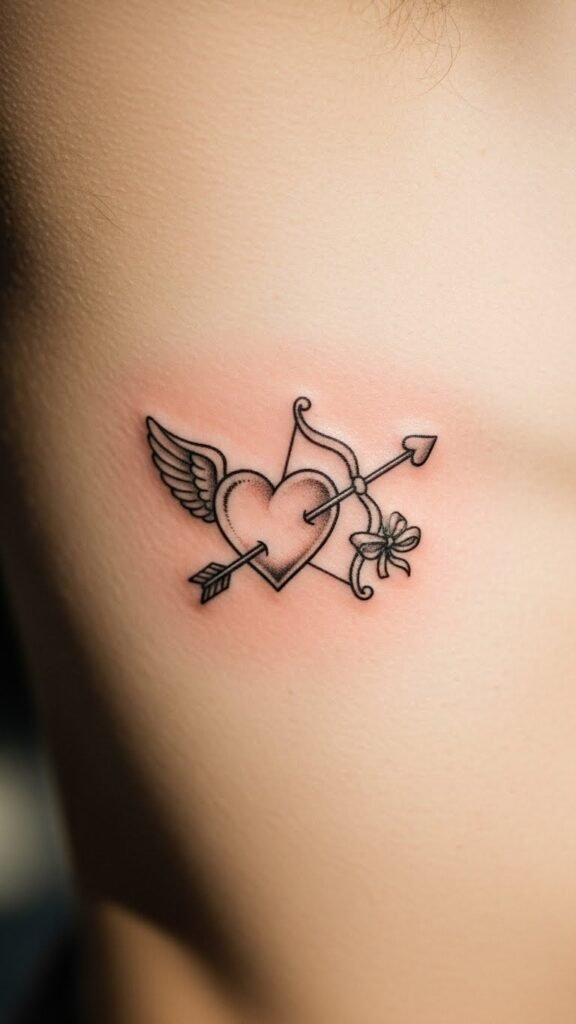 Cupid Heart on Side Rib