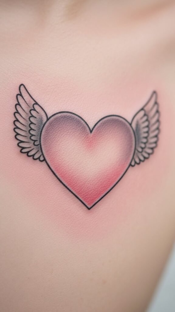 Cupid Heart with Dainty Shading