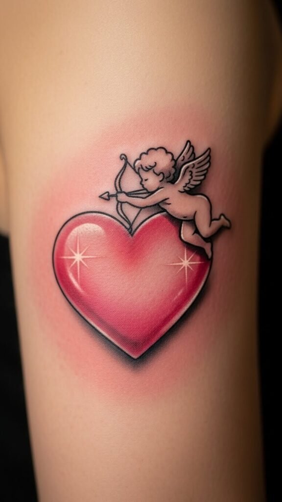 Cupid Heart with Minimal Shadow