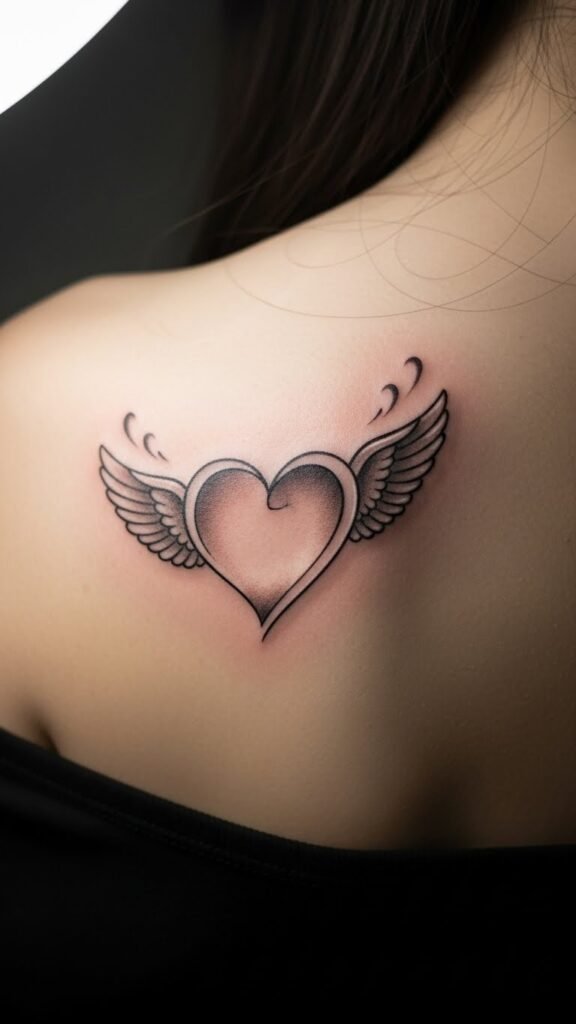 Cupid Heart with Tiny Wings