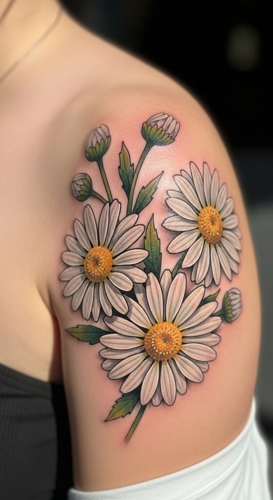 Daisy Cluster on the Shoulder