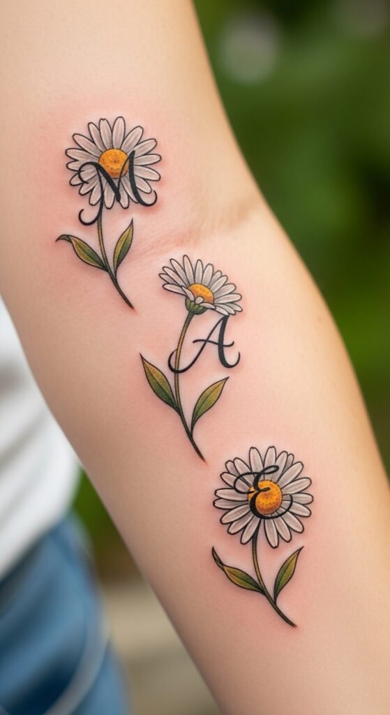 Daisy with Initial Letter