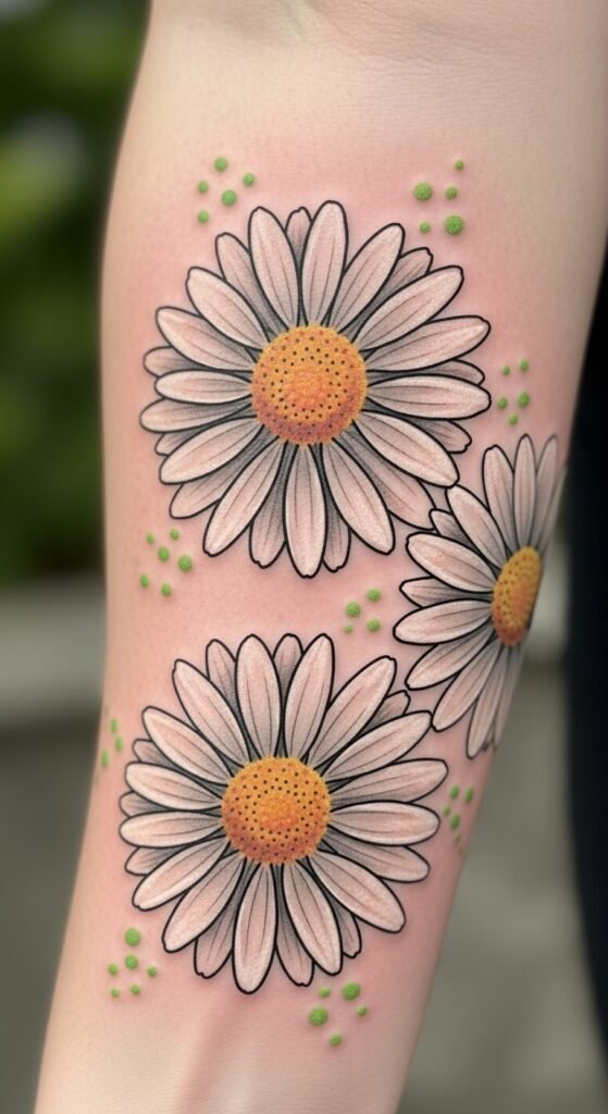 Daisy with Soft Dotwork Center