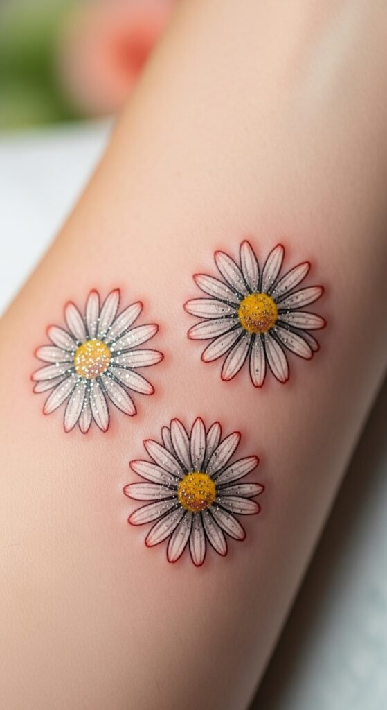 Daisy with Tiny Sparkles