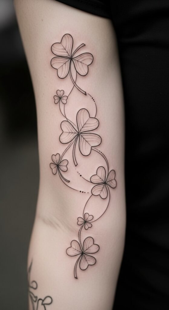 Fine Line Shamrock Sleeve