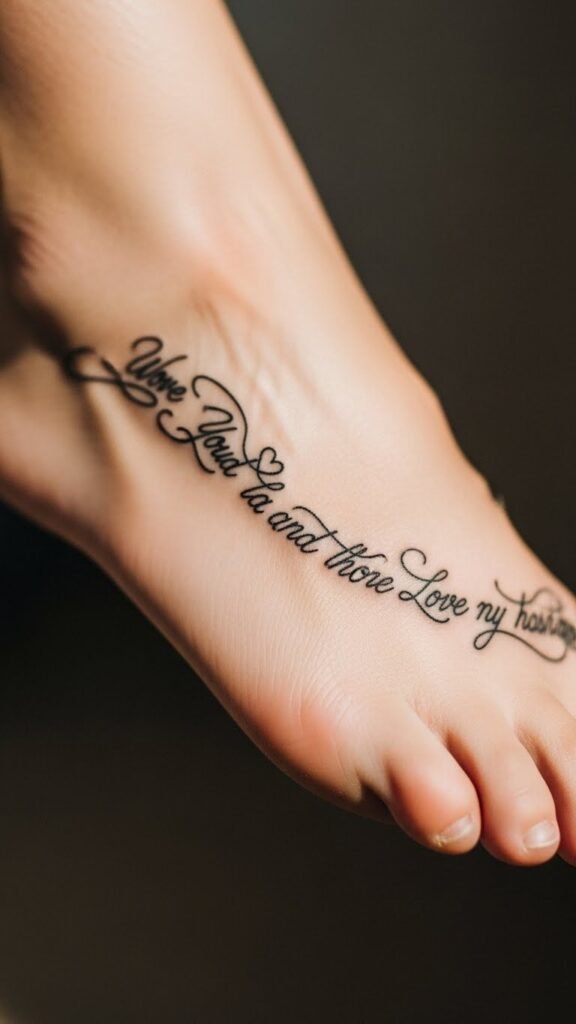 Foot Arch Love Phrase