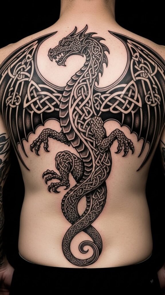 Full Back Celtic Dragon Guardian