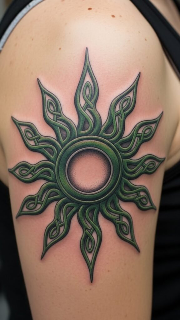 Green Knot Sunburst