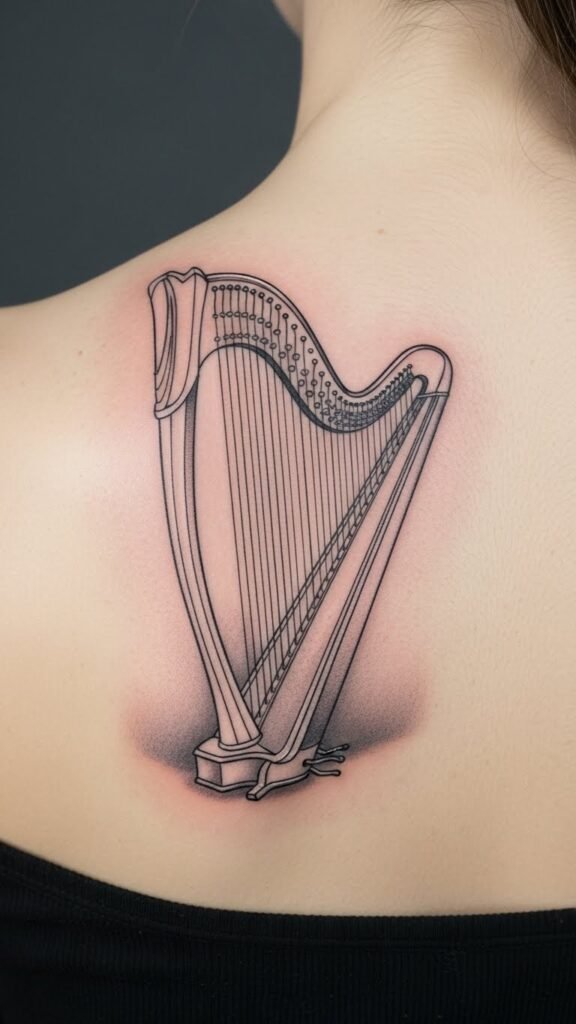 Harp With Minimal Shadow