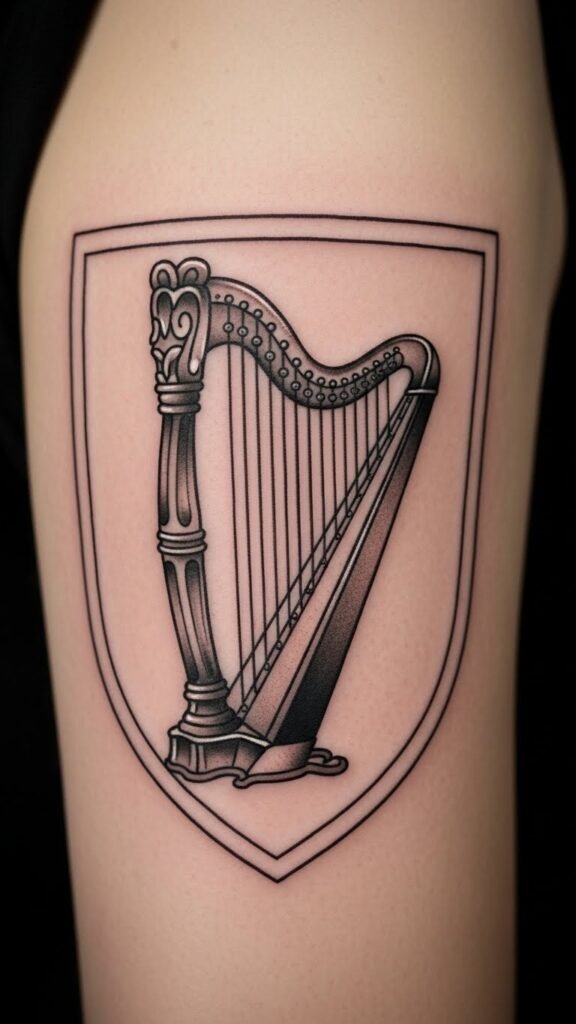 Harp With Shield Frame