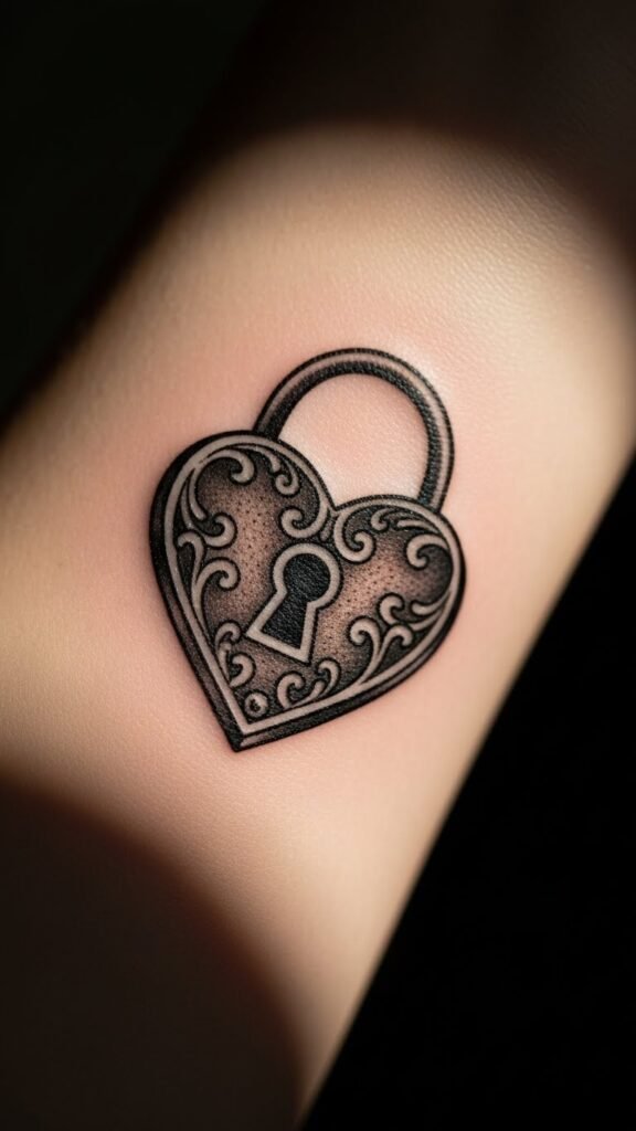 Heart Lock Tattoo