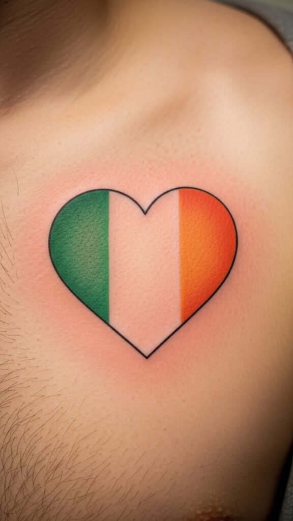 Heart-Shaped Irish Flag