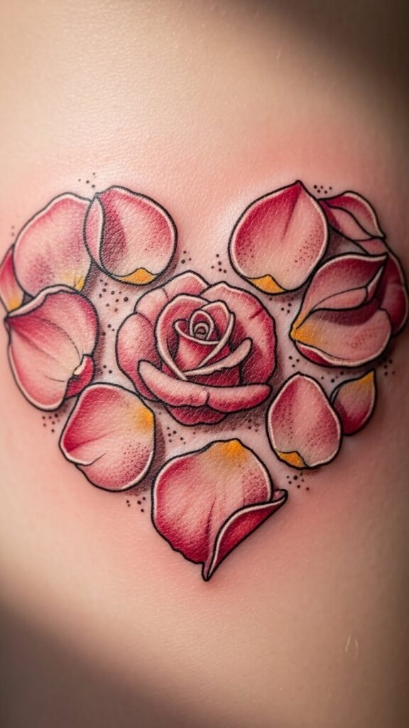 Heart Shaped Rose Bloom