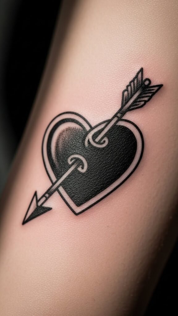 Heart with Arrow Tattoo