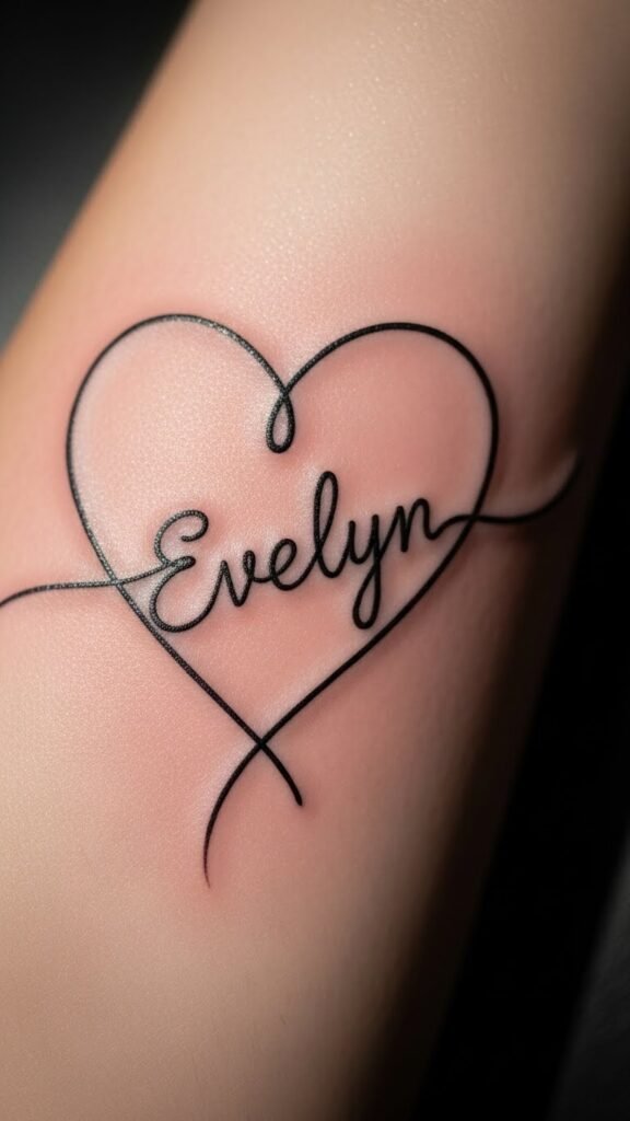 Heart with Name Script