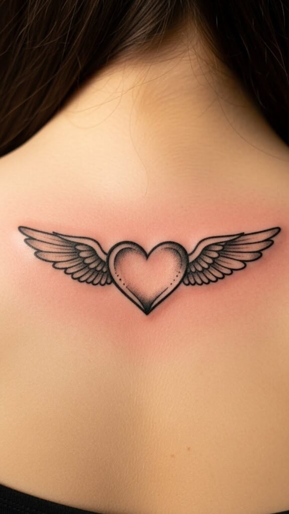 Heart with Wings Tattoo
