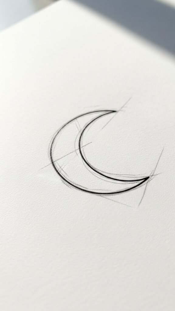 How to Draw Minimalist Moon Tattoos 