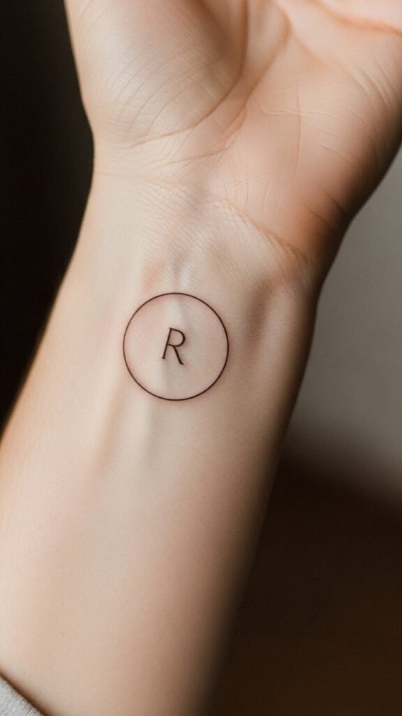 Initial Inside a Circle