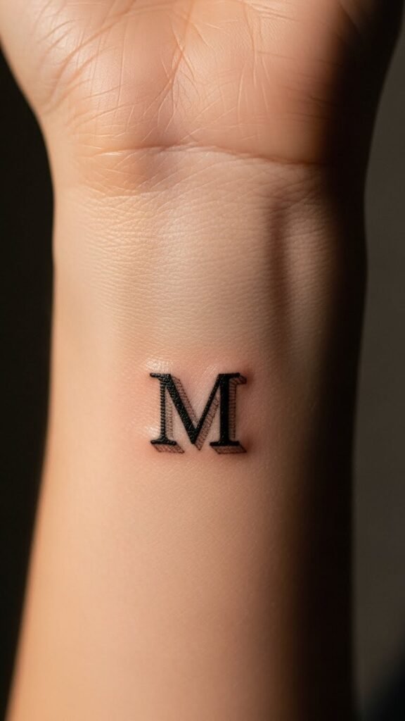 Initial in Typewriter Font