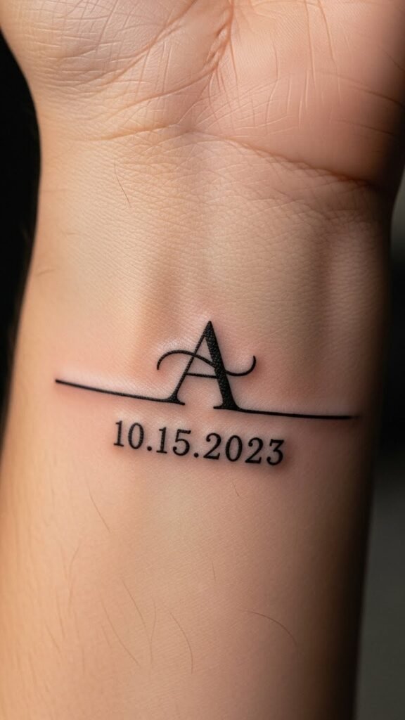 Initial with Date Line