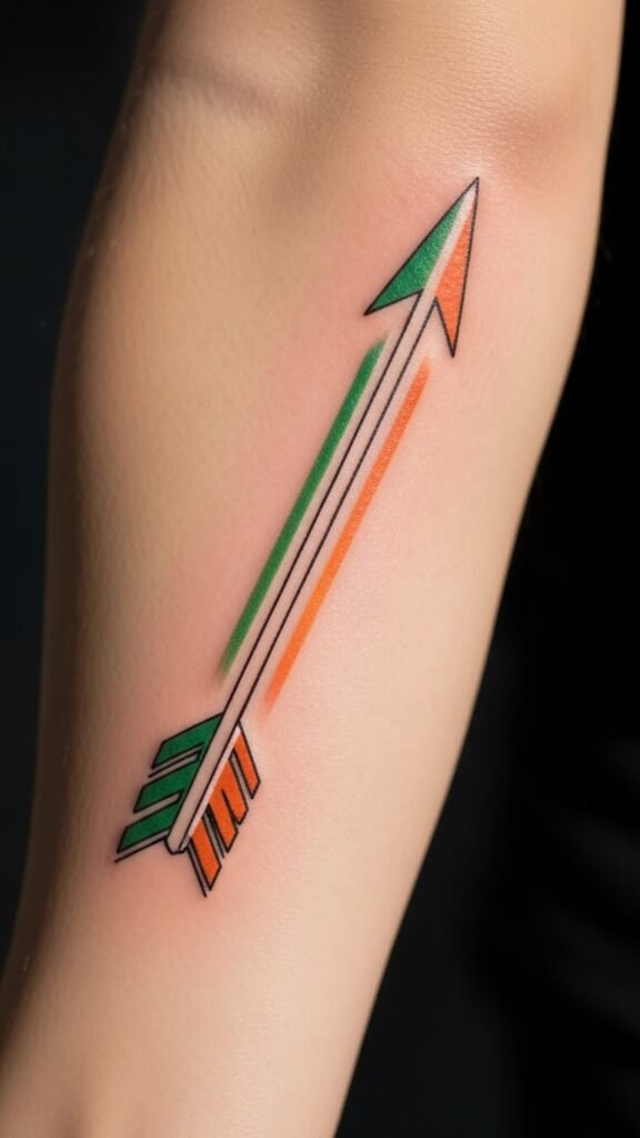 Irish Flag Arrow Design