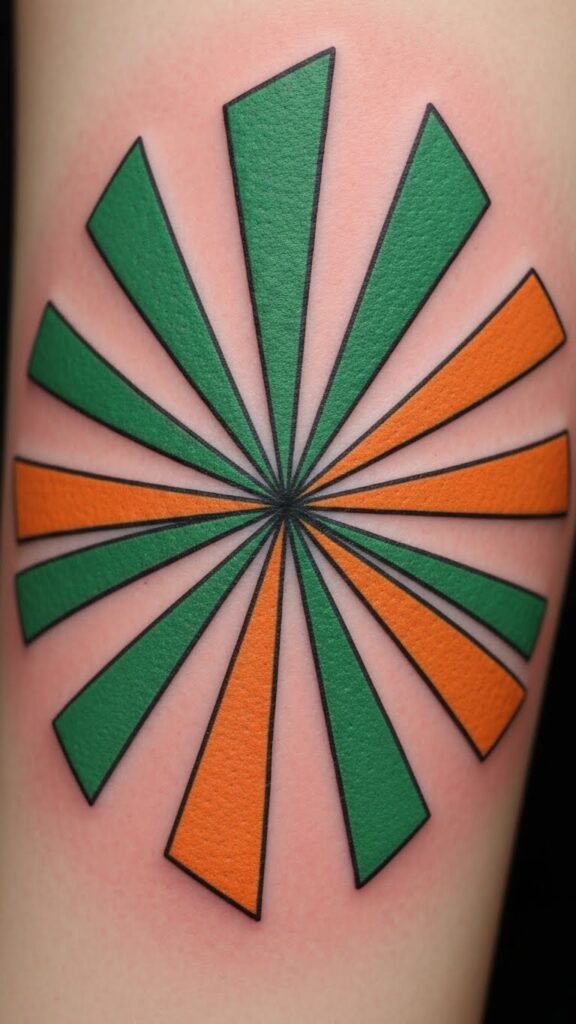  Irish Flag Sunburst