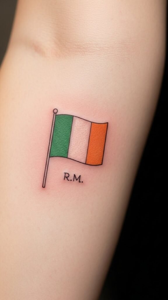Irish Flag with Initials