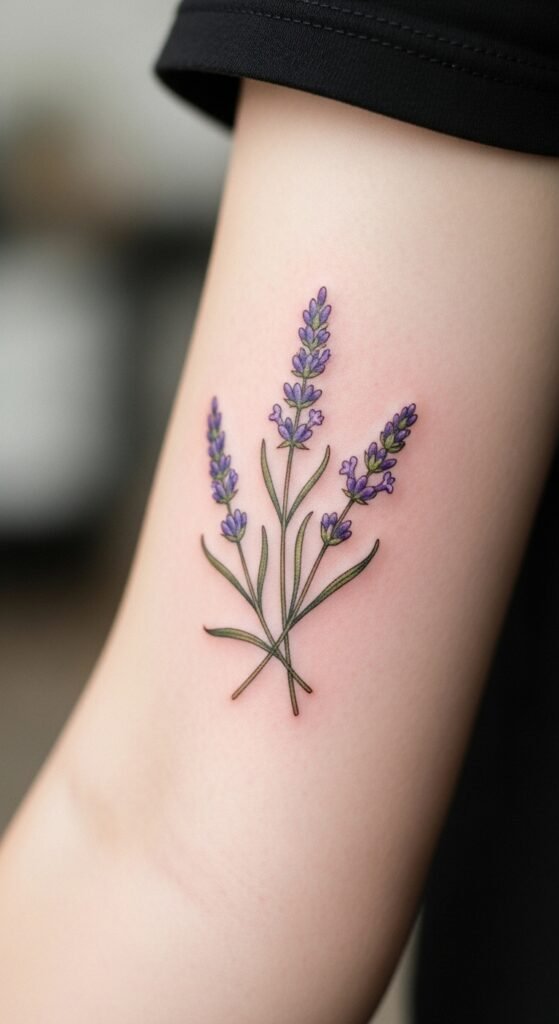 Lavender Sprig Above the Elbow