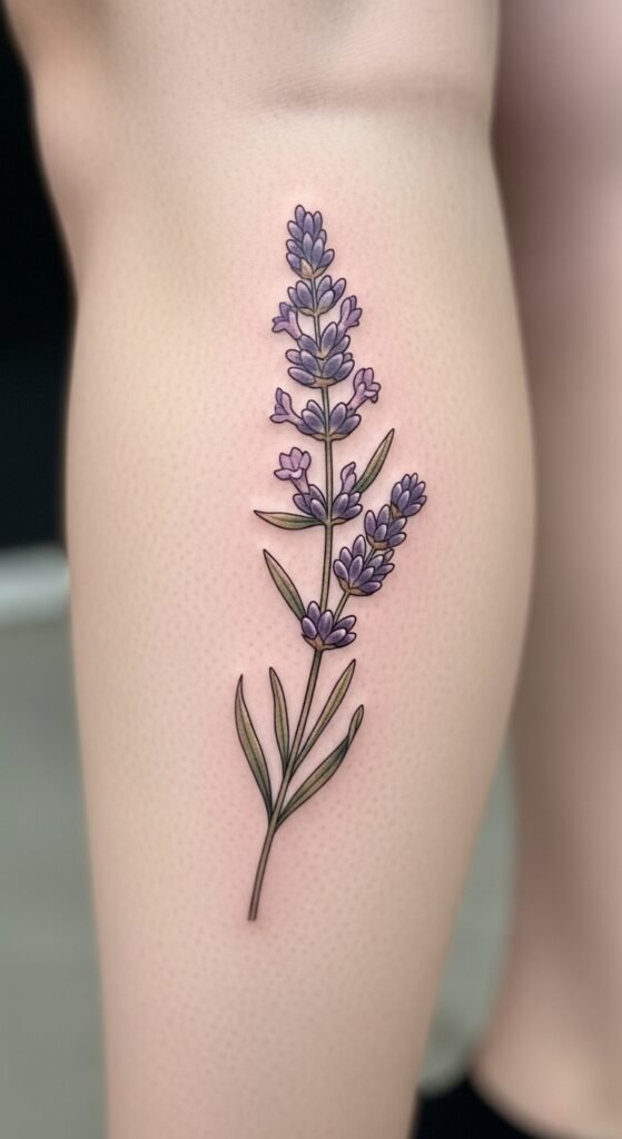 Lavender Stem on the Calf Side