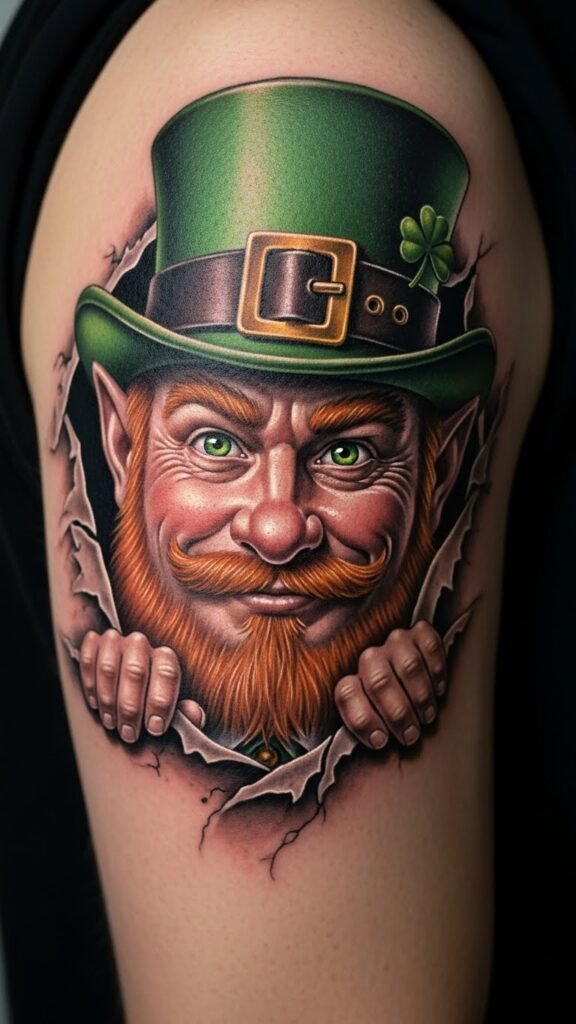 Leprechaun Peeking Over Skin Fold