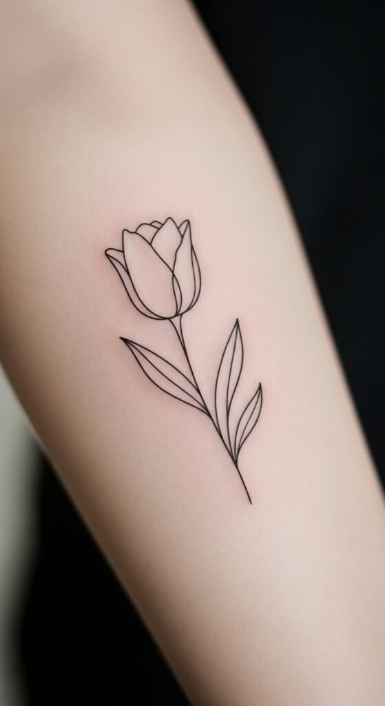 Line Art Tulip